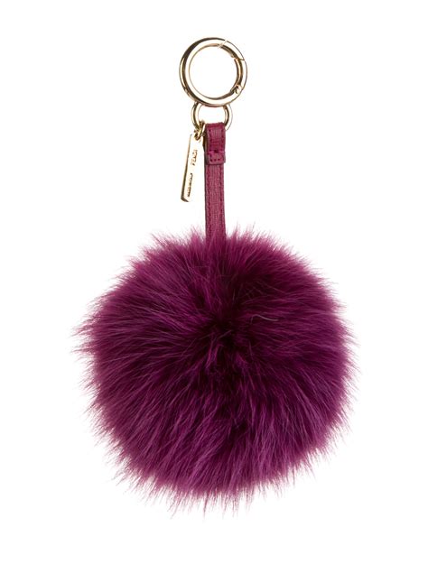 fendi fur keychain